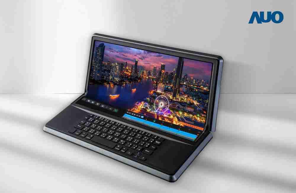 冰球突破14.6吋Micro LED折迭显示屏幕，，，，搭配半径4mm的弯折绞炼，，以及高画素、、、、高亮度、、高对比度的显示技术特点，，即便在大视角下仍保有绝佳色相与亮度