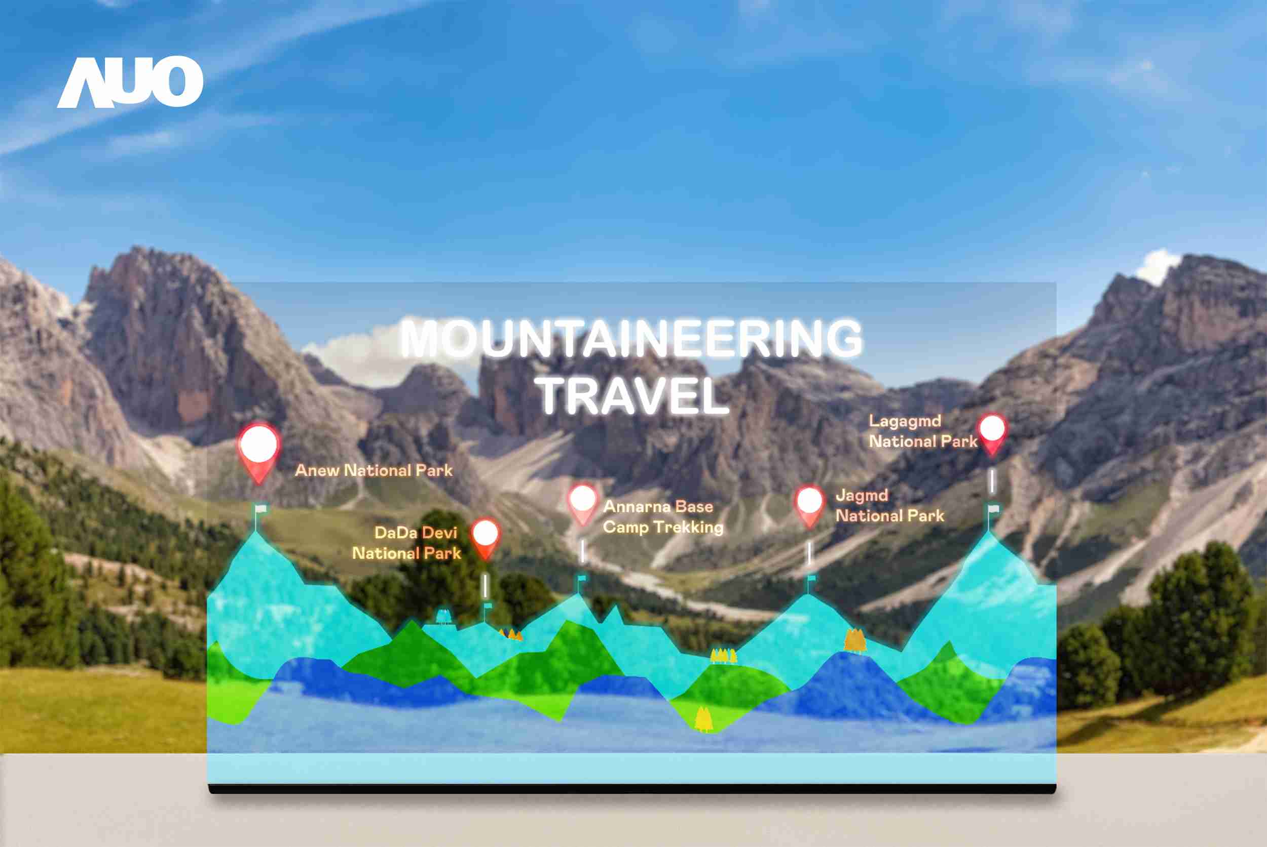 冰球突破展示全球单片尺寸最大(*)42吋透明Micro LED显示器拼接而成的〝64吋透明Micro LED显示器〞，，，具备高透明度、、、、1,000 nits高亮度、、、、广色域、、采用三边无边框的无缝拼接等多重特色，，，，呈现超高清、、细腻画质而不遮挡后方视觉，，，，满足层峰需求，，，，可广泛运用于零售、、艺术展览或商业空间等场域